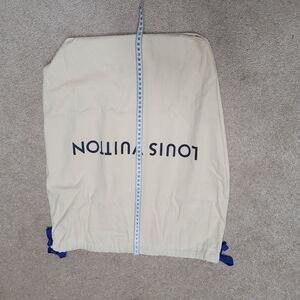 Louis Vuitton Cream Dust Bag with Navy Drawstrings